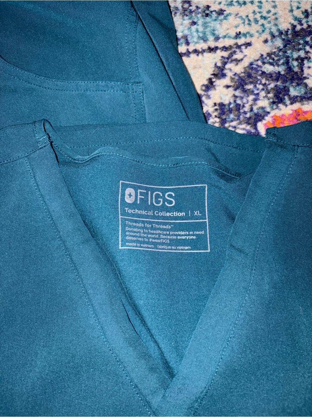 Figs Caribbean Blue Scrub Set - Picture 2 of 3